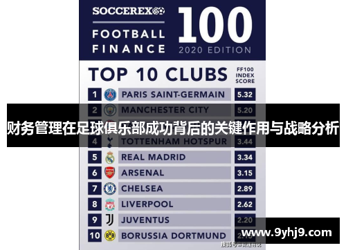 财务管理在足球俱乐部成功背后的关键作用与战略分析